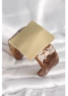 Kahverengi Mermer Desen Akrilik Plastik Gold Kare Plaka Model Vintage Kadın Bilezik - TJ-BB6682