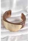 Kahverengi Mermer Desen Akrilik Plastik Gold Oval Plaka Model Vintage Kadın Bilezik - TJ-BB6684