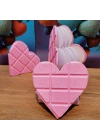 Kalpli Çikolata Not Defteri Pembe