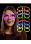 Karanlıkta Parlayan Fosforlu Glow Gözlük Fosforlu Renkli Gözlük 6 Adet