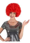 Kırmızı Renk Kıvırcık Afro Bonus Peruk