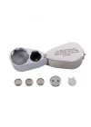 Kontrol Için Özel Kutulu Metal Işıklı Lup 40X25