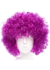 Koyu Mor Renk Violet Afro Bonus Saç Peruk