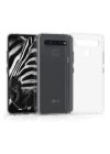 LG K41S Kılıf Lüx Şeffaf Silikon - Şeffaf