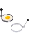 Metalik Daire Şeklinde Metal Omlet Yumurta ve Krep Kalıpları