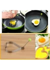 Metalik Kalp Şeklinde Metal Omlet Yumurta ve Krep Kalıpları