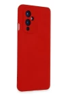 One Plus 9 Kılıf Nano içi Kadife Silikon - Kırmızı