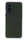 One Plus 9 Kılıf Nano içi Kadife Silikon - Koyu Yeşil