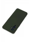 One Plus 9 Kılıf Nano içi Kadife Silikon - Koyu Yeşil