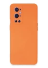 One Plus 9 Pro Kılıf Nano içi Kadife Silikon - Turuncu
