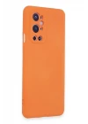 One Plus 9 Pro Kılıf Nano içi Kadife Silikon - Turuncu