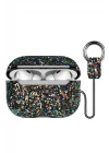 Onegif Airpods 3 (3.nesil) Bright Simli Airpods Kapak - Siyah