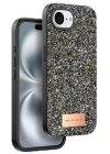 Onegif Apple iPhone 16E Bright Simli Kapak - Gümüş