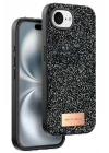 Onegif Apple iPhone 16E Bright Simli Kapak - Siyah