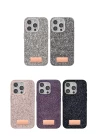 Onegif iPhone 15 Bright Simli Kapak - Pembe