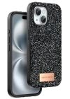 Onegif iPhone 15 Plus Bright Simli Kapak - Siyah