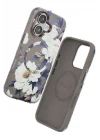 Onegif iPhone 16 Flower Series Magsafe Kapak - Gri