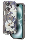 Onegif iPhone 16 Flower Series Magsafe Kapak - Gri