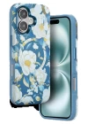 Onegif iPhone 16 Flower Series Magsafe Kapak - Mavi