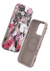 Onegif iPhone 16 Flower Series Magsafe Kapak - Pembe