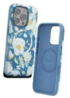 Onegif iPhone 16 Pro Flower Series Magsafe Kapak - Mavi