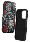 Onegif iPhone 16 Pro Flower Series Magsafe Kapak - Siyah