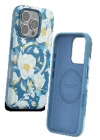 Onegif iPhone 16 Pro Max Flower Series Magsafe Kapak - Mavi