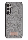 Onegif Samsung Galaxy S23 Bright Simli Kapak - Gümüş
