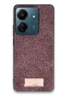 Onegif Xiaomi Redmi 13C Bright Simli Kapak - Derin Mor