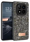 Onegif Xiaomi Redmi Note 14 Pro 4G Bright Simli Kapak - Gümüş