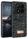 Onegif Xiaomi Redmi Note 14 Pro 4G Bright Simli Kapak - Siyah