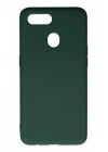 Oppo A12 Kılıf Nano içi Kadife Silikon - Koyu Yeşil