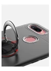 Oppo A12 Kılıf Range Yüzüklü Silikon - Siyah