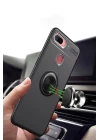 Oppo A12 Kılıf Range Yüzüklü Silikon - Siyah