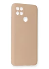 Oppo A15 Kılıf Nano içi Kadife Silikon - Pudra