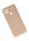 Oppo A15 Kılıf Nano içi Kadife Silikon - Pudra