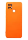 Oppo A15 Kılıf Nano içi Kadife Silikon - Turuncu