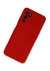 Oppo A16 Kılıf Nano içi Kadife Silikon - Kırmızı