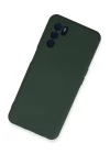 Oppo A16 Kılıf Nano içi Kadife Silikon - Koyu Yeşil