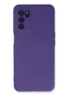 Oppo A16 Kılıf Nano içi Kadife Silikon - Mor
