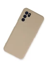 Oppo A16 Kılıf Nano içi Kadife Silikon - Pudra
