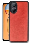 Oppo A38 Kılıf Aras Deri Kapak - Kırmızı