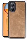 Oppo A38 Kılıf Aras Deri Kapak - Taba