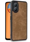 Oppo A38 Kılıf Aras Deri Kapak - Taba