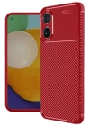 Oppo A38 Kılıf Auto Focus Karbon Kapak - Kırmızı