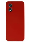 Oppo A38 Kılıf First Silikon - Kırmızı