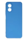 Oppo A38 Kılıf First Silikon - Mavi
