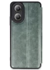 Oppo A38 Kılıf Flip Cover - Koyu Yeşil