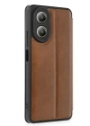 Oppo A38 Kılıf Flip Cover - Taba