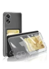 Oppo A38 Kılıf Kart Şeffaf Silikon - Şeffaf